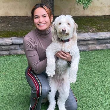 Dr Vlessyn Diaz with her dog